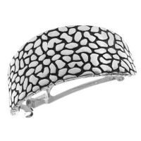 ペブルド メタル ポニーテール バレッタ (シルバー)|メタル|バレッタ