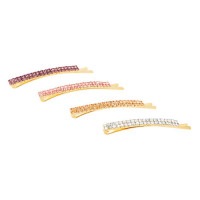 クリスタル ボビー ピン ４本セット (ライトピンク)|クリスタル|ピン・コーム