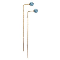 スリーティッド ストーン ピアス (ターコイズ/ゴールド)|ピアス|アクセサリー