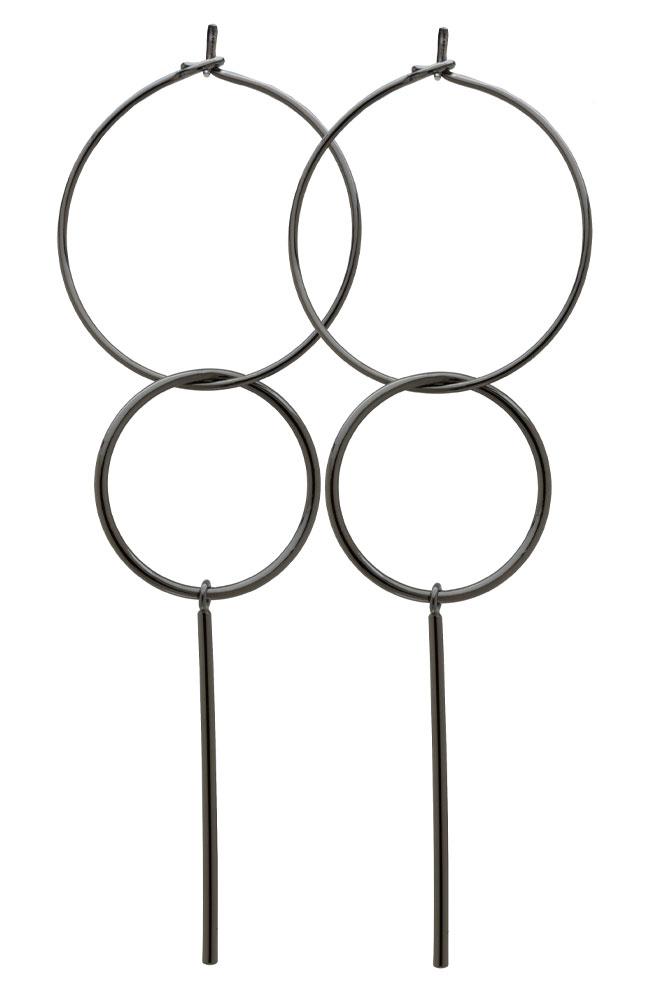 アリア ダングル ピアス (ガンメタル)