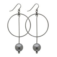 パラッツォ フープ ピアス (グレー/ガンメタル)|ピアス|アクセサリー