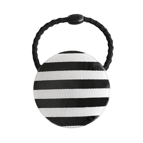 ラウンド ポニーテール ホルダー （ストライプブラック）
