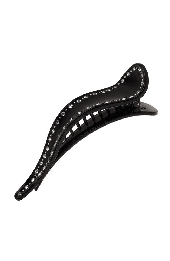 カリーナ クリスタル ピンチ クリップ (ブラック クリスタル)