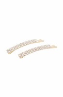 ワイド クリスタル ボビー ピン 2個セット （シルバー）|クリスタル|ピン・コーム