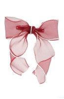 ルビー ボウ バレッタ （マルーン）|その他|バレッタ