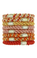 ポニーテール チューブ 8P（ポピー/ゴールド）|ポニーテール チューブ 8P|ポニー・ヘアゴム