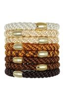 ポニーテール チューブ 8P（レザー/ゴールド）|ポニーテール チューブ 8P|ポニー・ヘアゴム