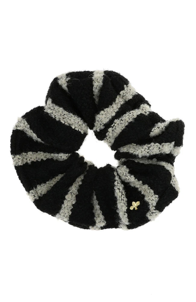 ジューン スクランチー（ブラック/クリーム）