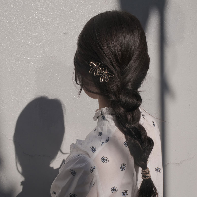 フルール ボビー ピン 2個セット (ゴールド)