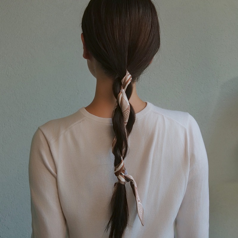 ナラ ヘアスカーフ（ブラウン）