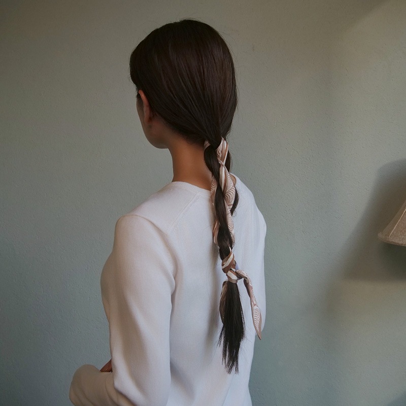 ナラ ヘアスカーフ（ブラウン）