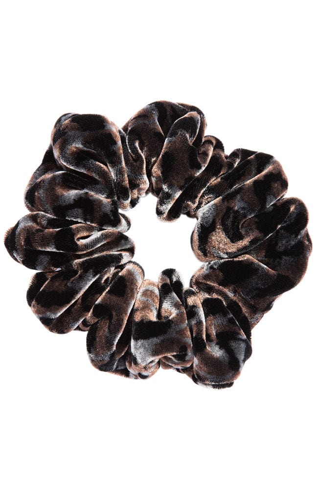 ミディアム スクランチー （レオパードベルベットブラック）
