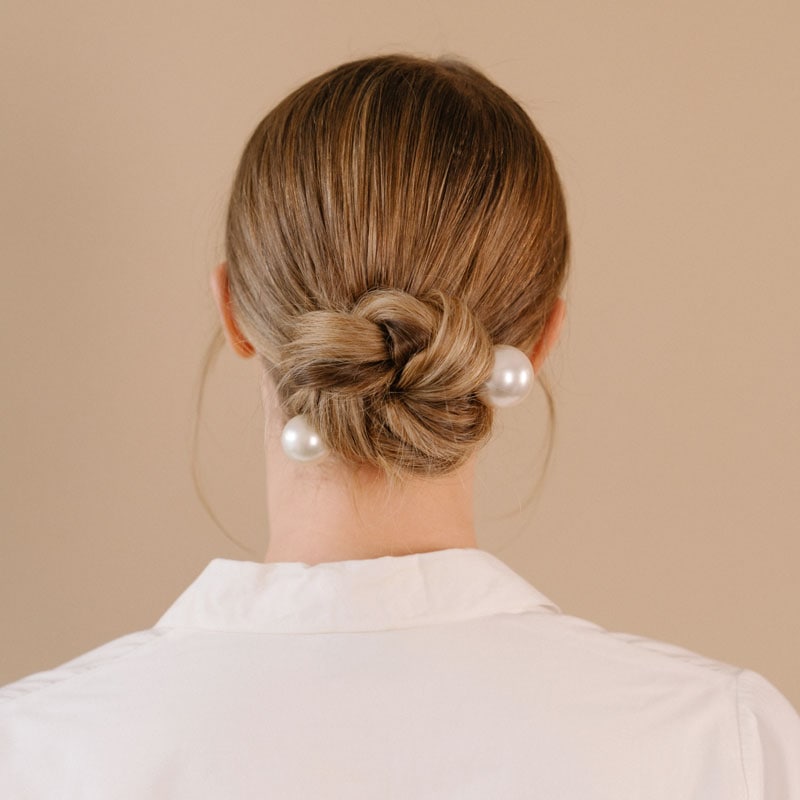 パール スパイラル スクリューピンL (クリーム/ゴールド)