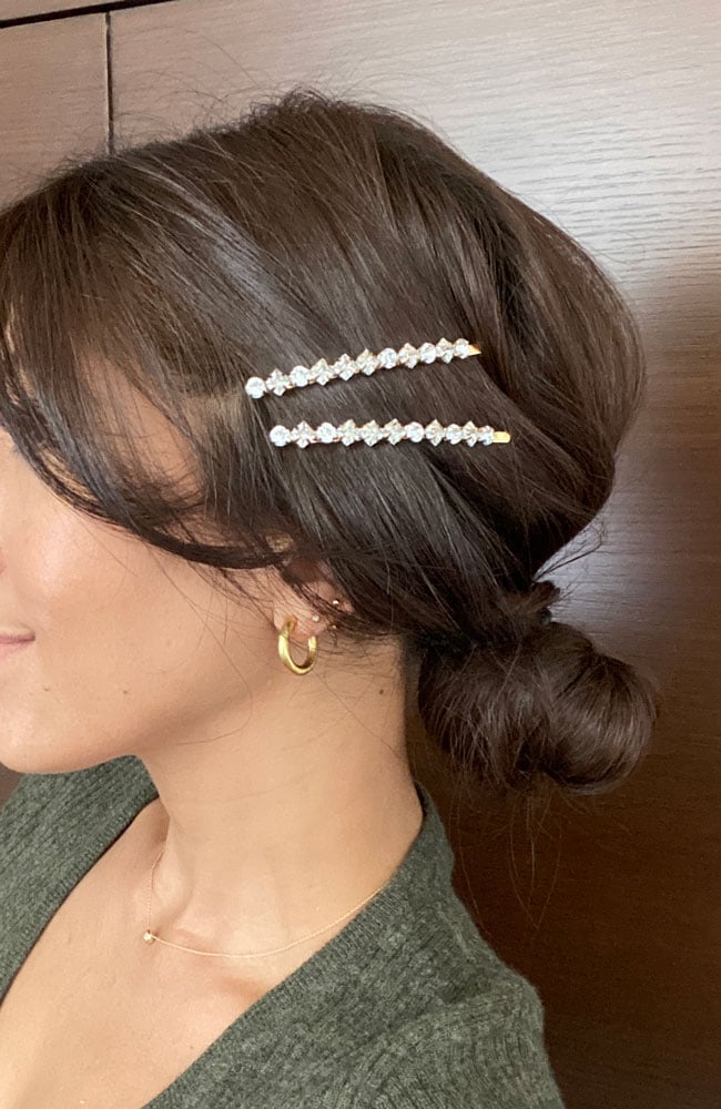 ヘアバートウキョウ　クリスタルボビーピン エナメルド メタル フラワー ボビー ピン セット | THE HAIR BAR