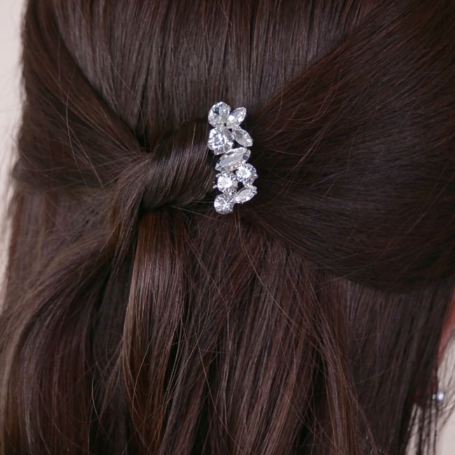 エレナ クリスタル コーム (クリスタル/シルバー)