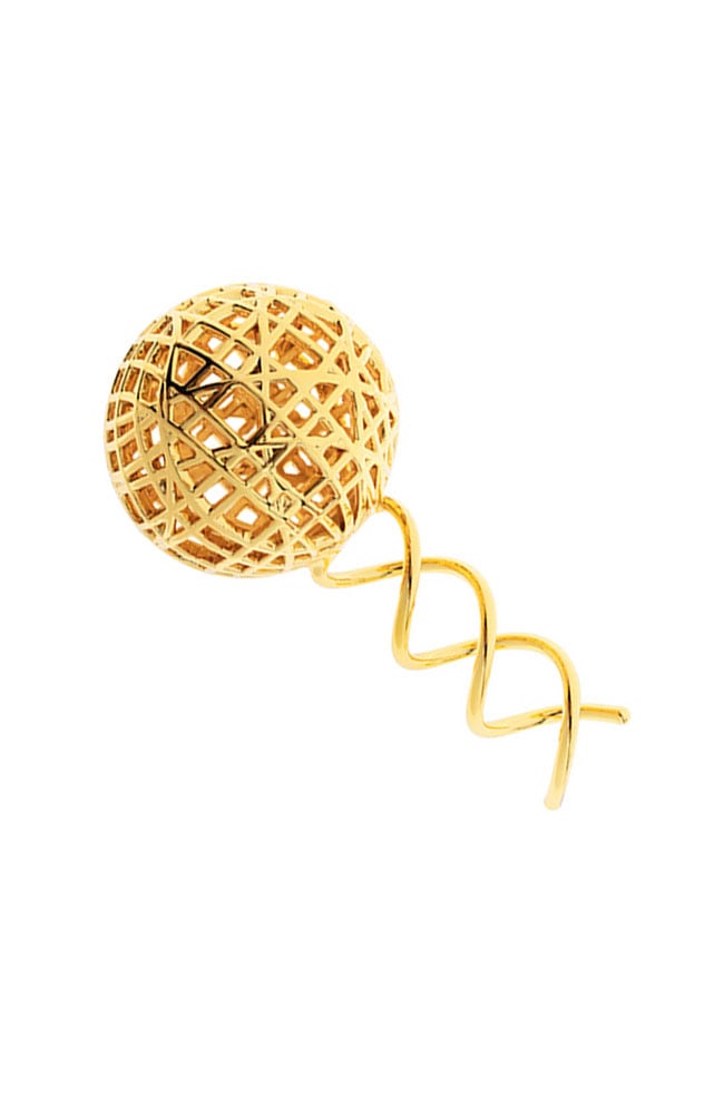 メタル メッシュ ボール スパイラル スクリューピンL (ゴールド