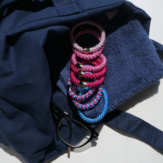 ポニーテール チューブ 8P（ブルーラズベリー/ゴールド）