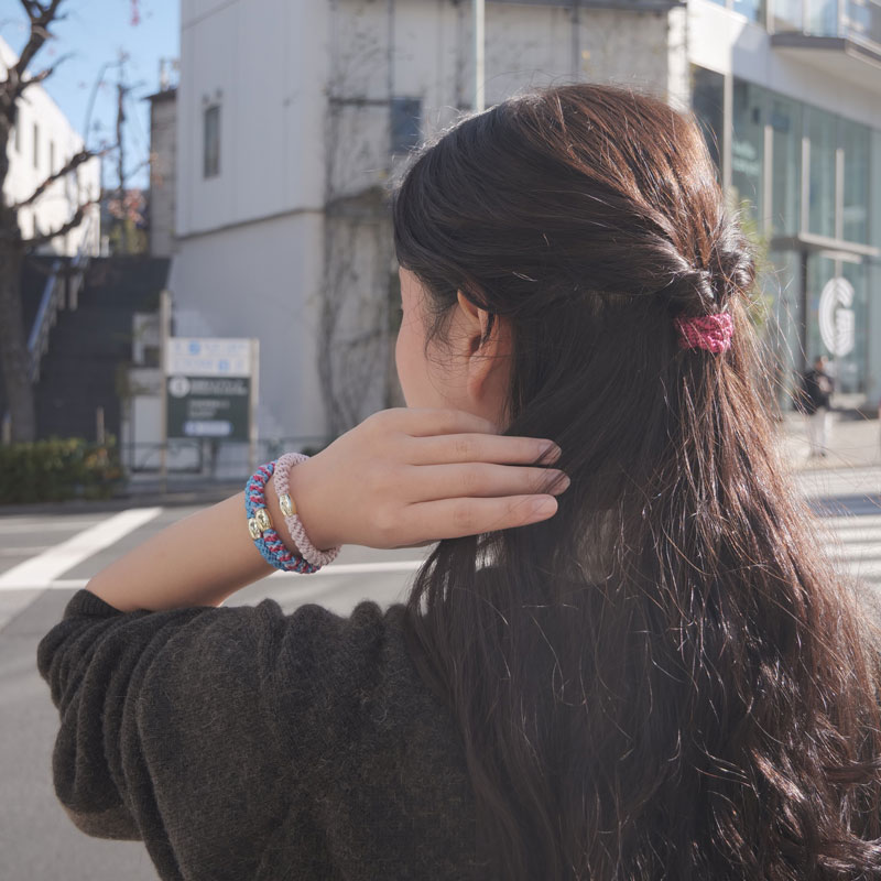 ポニーテール チューブ 8P（ブルーラズベリー/ゴールド）