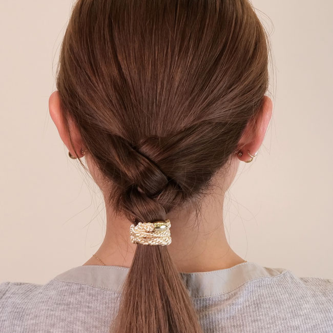 ポニーテール チューブ 8P(レザー/ゴールド)