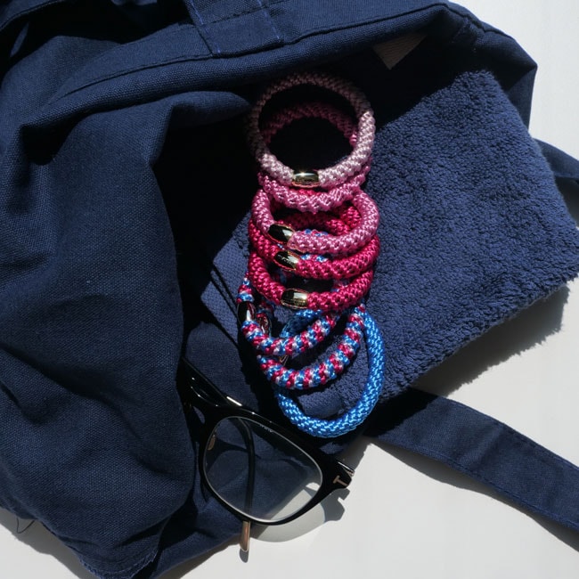 ポニーテール チューブ 15P(ブルーラズベリー/ゴールド)