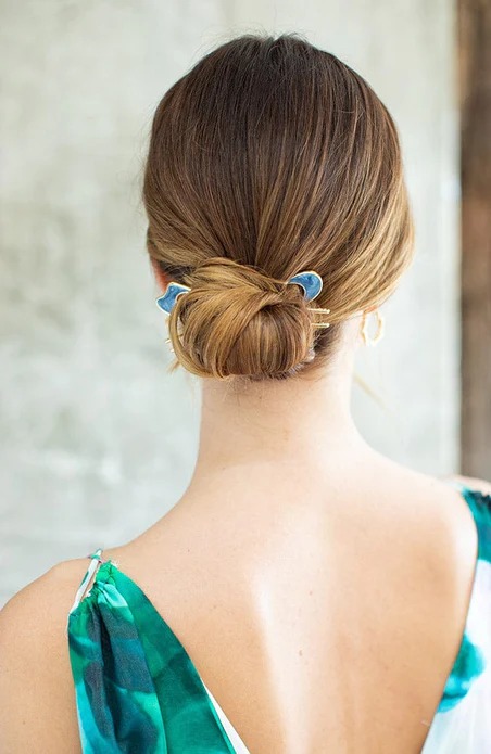 ムーンミスト メタル シニヨン ピン (ブルー)