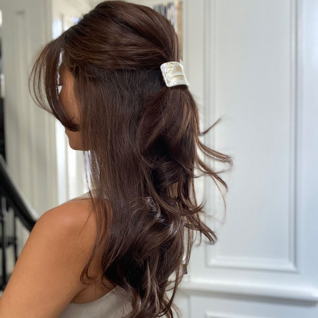 フランス ラックス バレッタ シャイニー メタル ロング アンド スキニー バレッタ （ゴールド