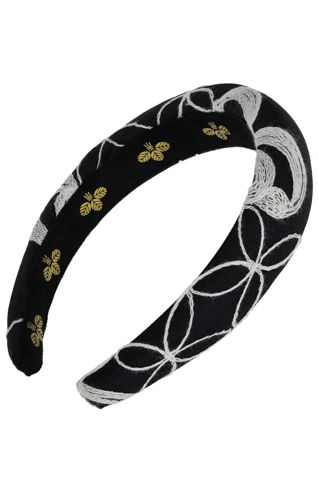ジュリア ヘッドバンド（ブラック/ホワイト）
