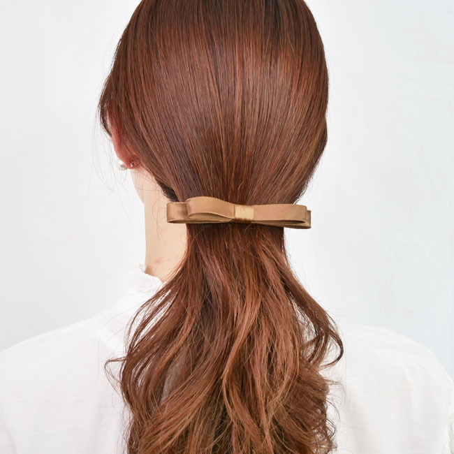 新品 FRANCE Luxe スモール クチュール ボウ バレッタ