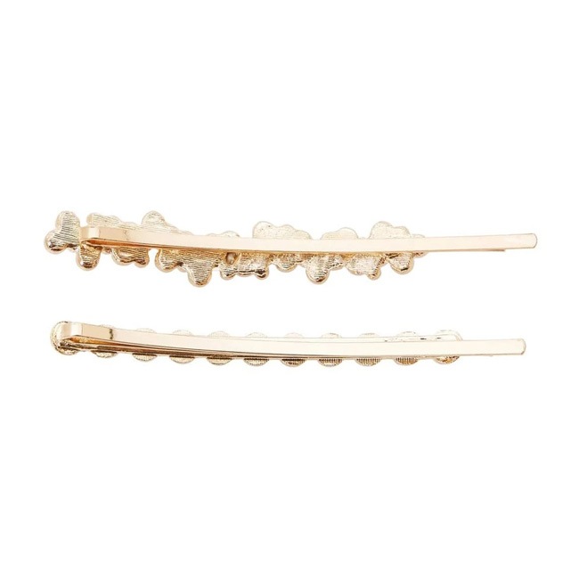 ビンテージ ロング パール ボビー ピン ２本セット (クリームパール/ゴールド)