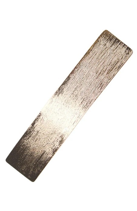 テクスチャード メタル レギュラー バレッタ (ゴールド)