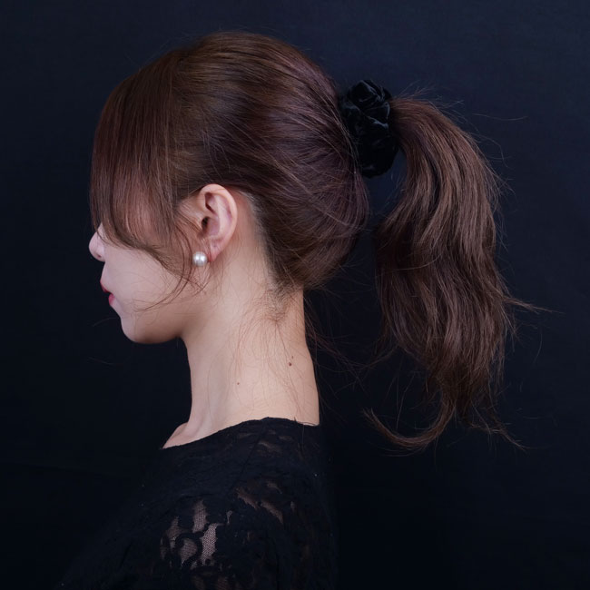 スモール スクランチー (ブラック ベルベット)