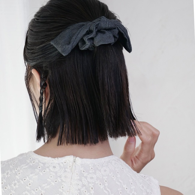 CHIEMI AIKO×FRANCE Luxe】2Way リボン ボウ スクランチー
