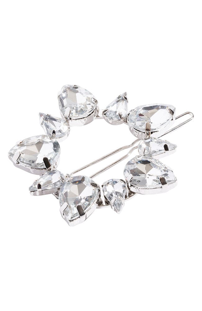 クリスタル ダリア ティージ ボウル バレッタ  (クリスタル/シルバー)