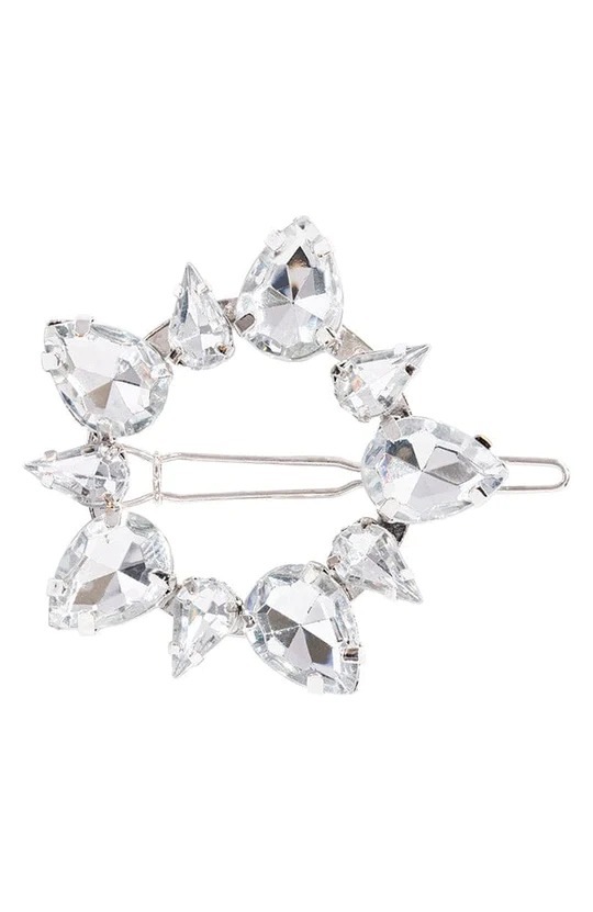 クリスタル ダリア ティージ ボウル バレッタ  (クリスタル/シルバー)