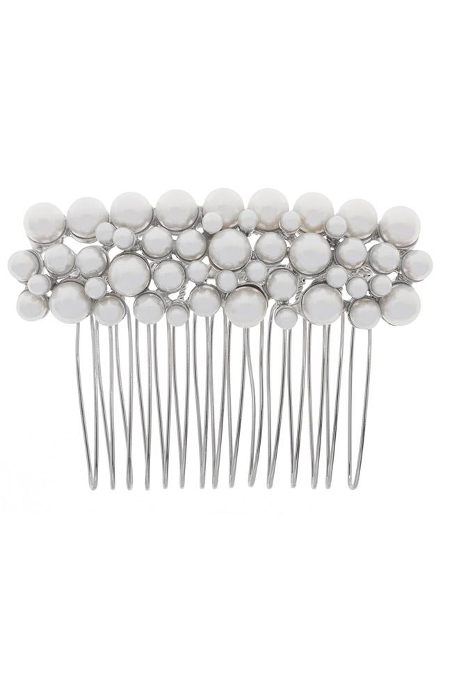 パール コーム (クリーム/シルバー)