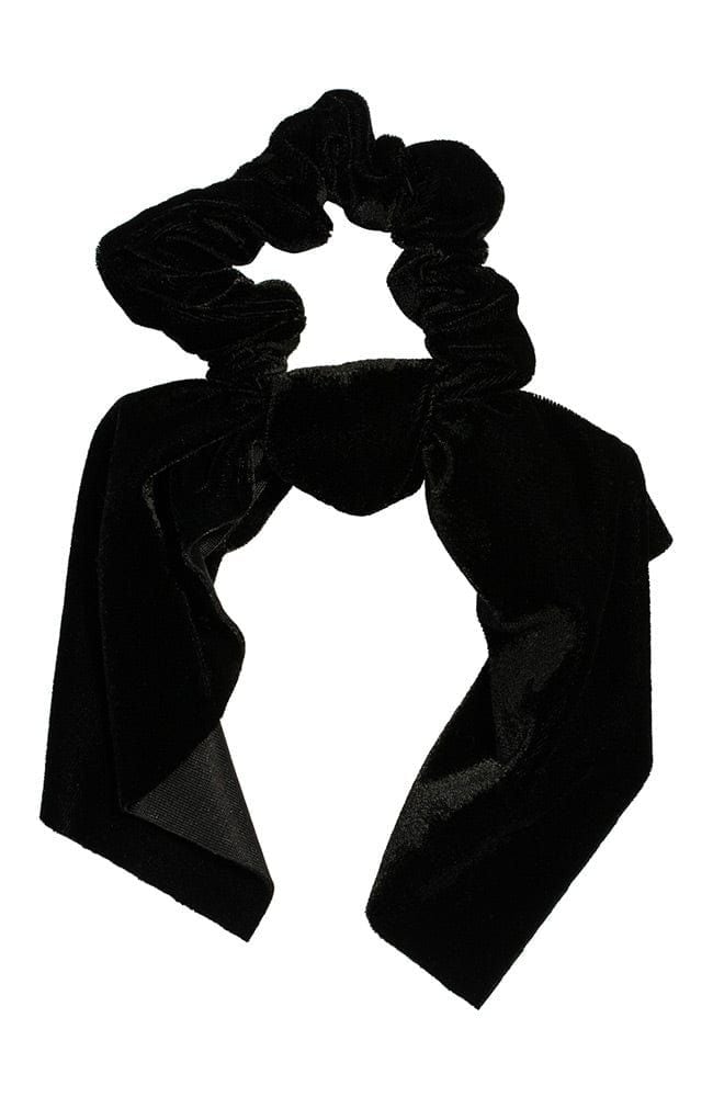 ベルベット テイルド スクランチー (ブラック)