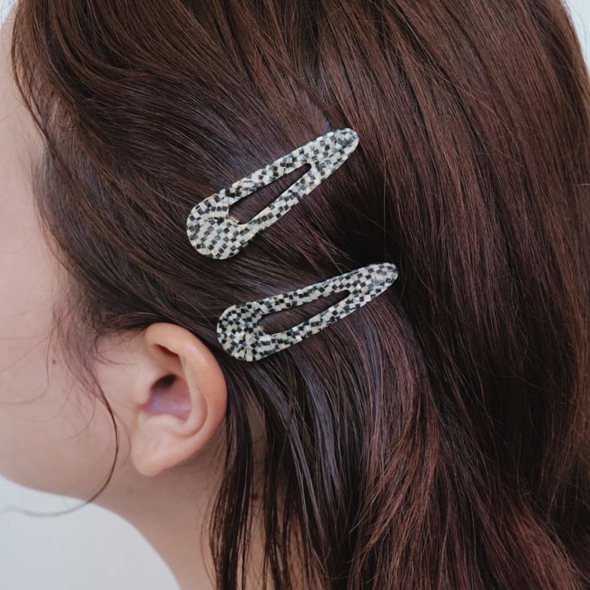 クリップ クラップ ピン 2本セット (オペラシルバー)