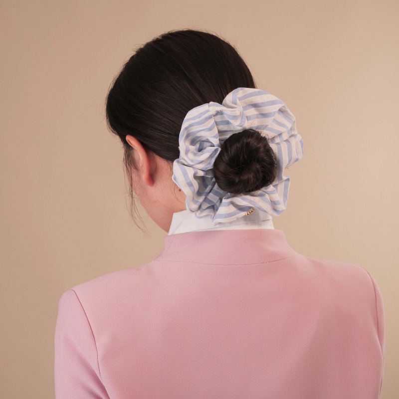 アンディー スクランチー（ブルー/クリーム）