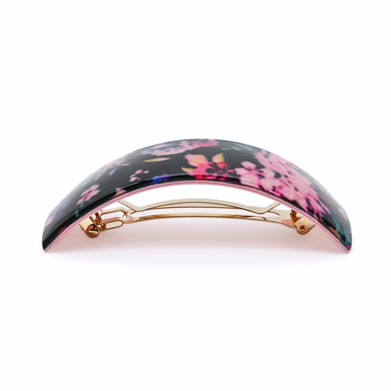 【FRANCE Luxe×hanky panky】レクタングル ボリューム バレッタ & プリンテッド ロー ライズ タンガ (ピオニー/ピンク)