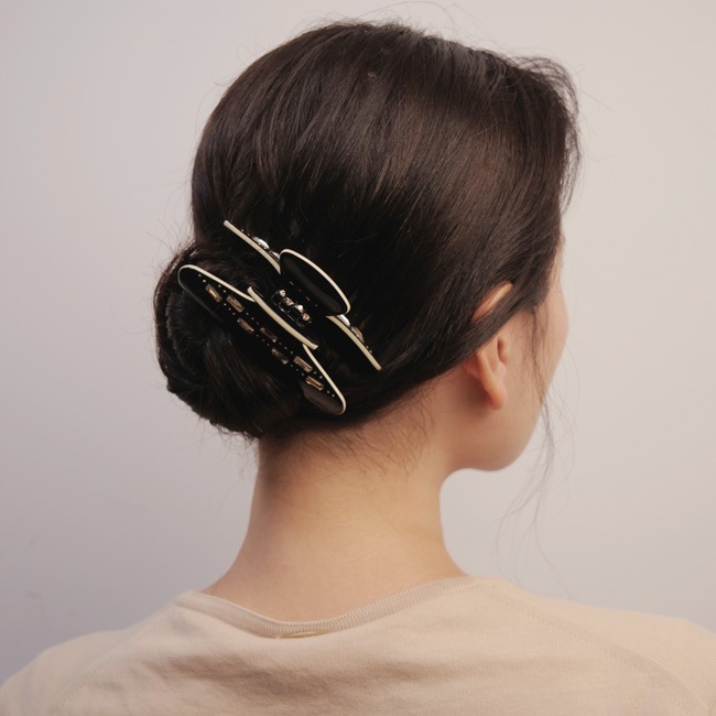 ジュエル ミディアム ジョー(ブラック/ベージュ)