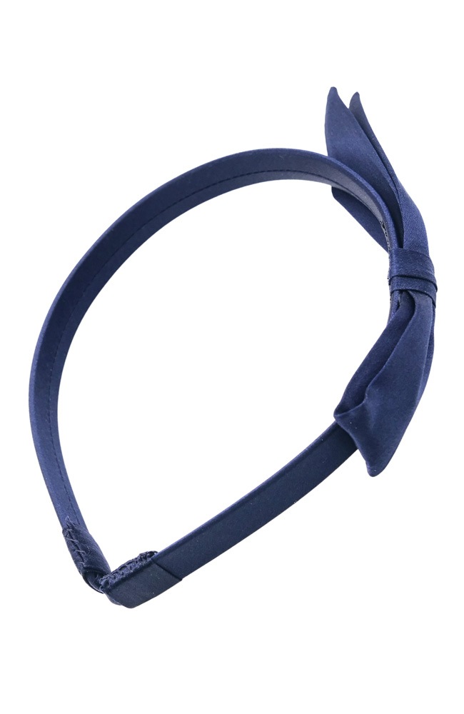 1/2 バミューダ ボウ ヘッドバンド (シルク シャルムーズ ネイビー)