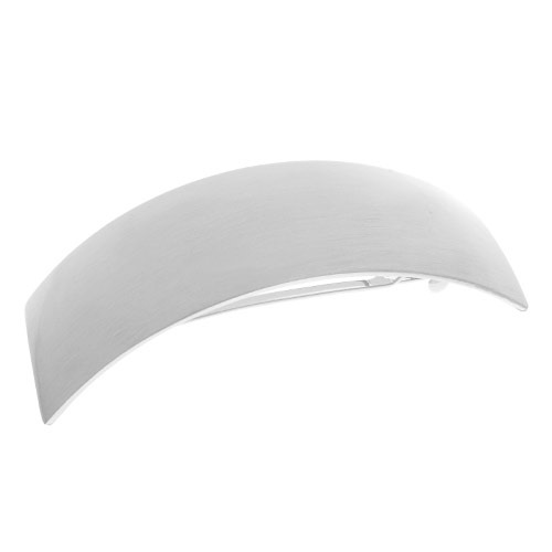 ブラッシュド メタル ボリューム バレッタ (シルバー)