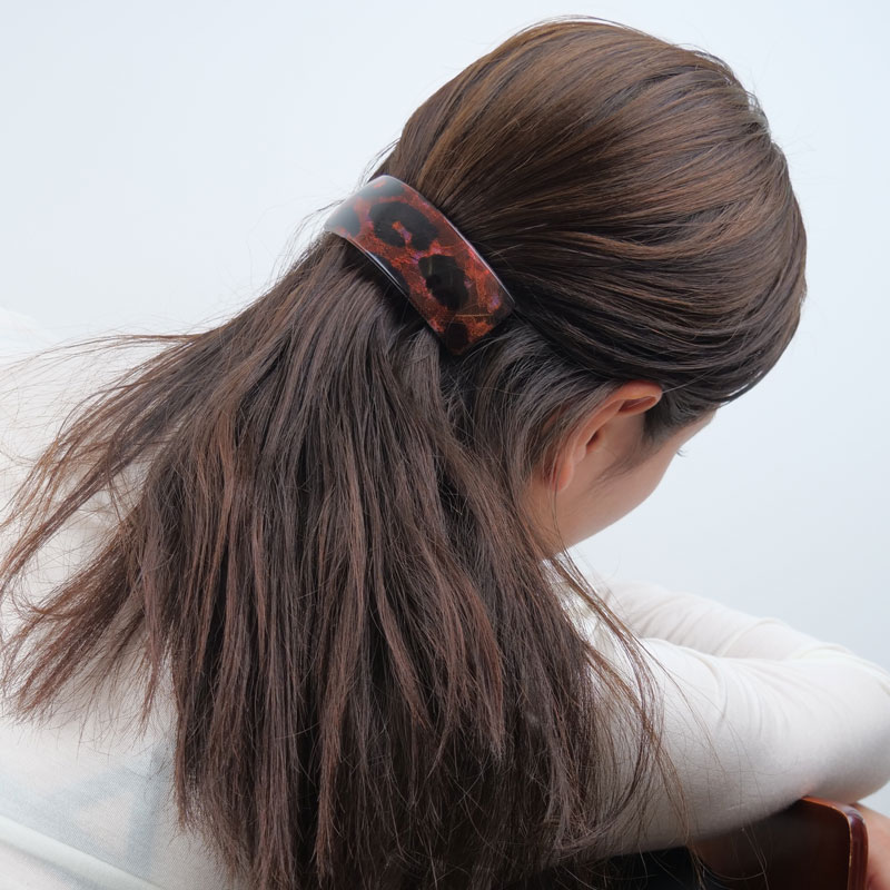 【FRANCE Luxe×hanky panky】レクタングル ボリューム バレッタ & プリンテッド ロー ライズ タンガ (スローバック)