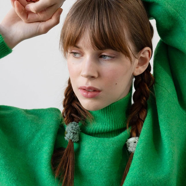 コージー ポニーテール チューブ 5P(モス)