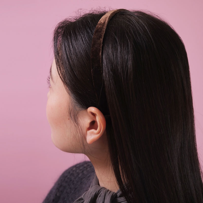 1/2 ウルトラコンフォート ヘッドバンド（ダークチョコレート ベルベット）