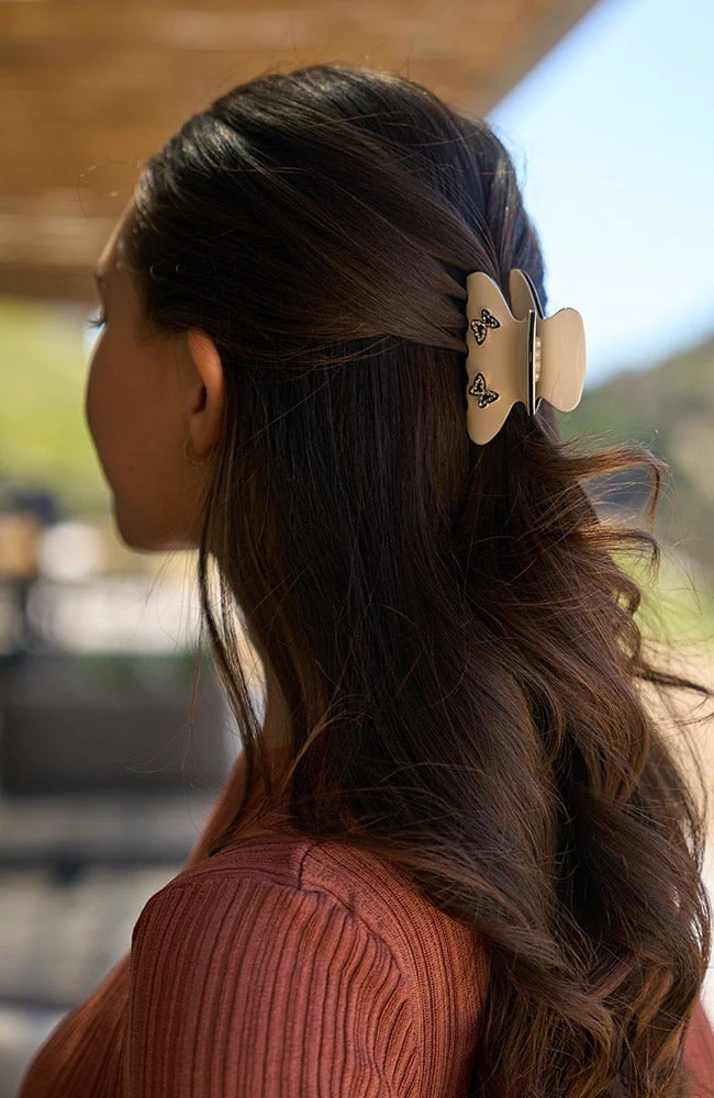 【FRANCE LUXE】国内完売 パピヨン ミディアム ヘアクリップ パピヨン ミディアム ジョー(アイボリー) | フランスラックス