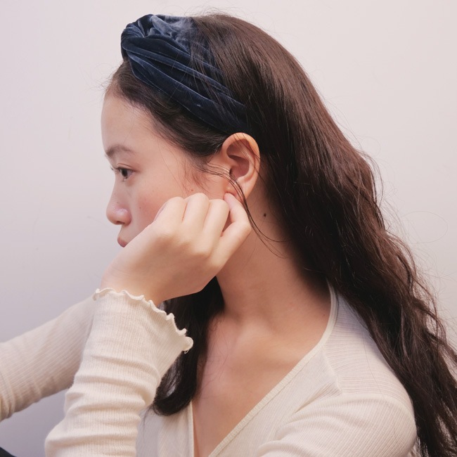 アスコット インターロッキング ヘッドラップ (マリン ベルベット)