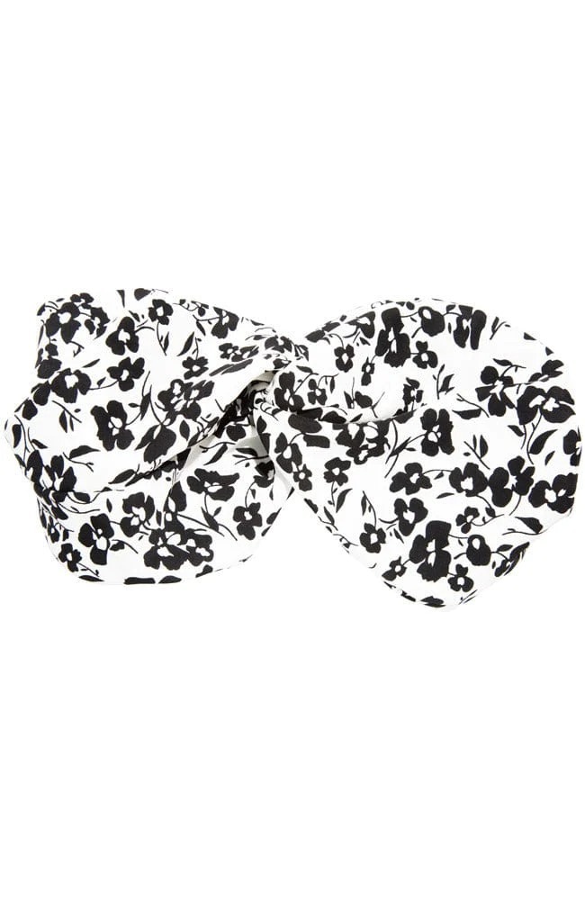 インターロッキング ヘッドラップ (フローラル ホワイト / ブラック)