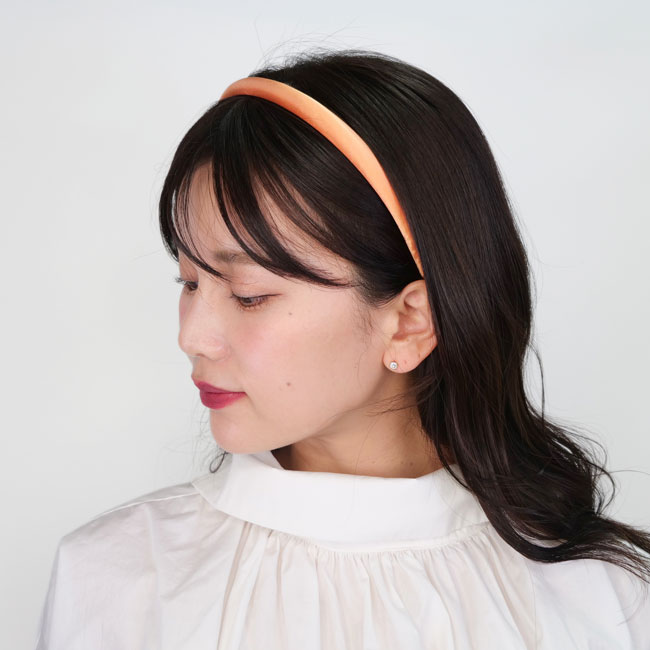 1/2 パデッド ヘッドバンド (シルク シャルムーズ アプリコット)