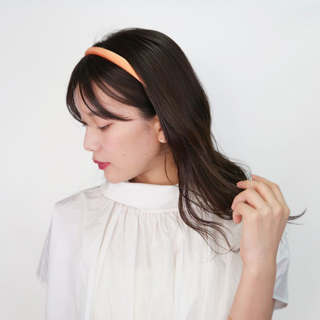 1/2 パデッド ヘッドバンド (シルク シャルムーズ アプリコット)